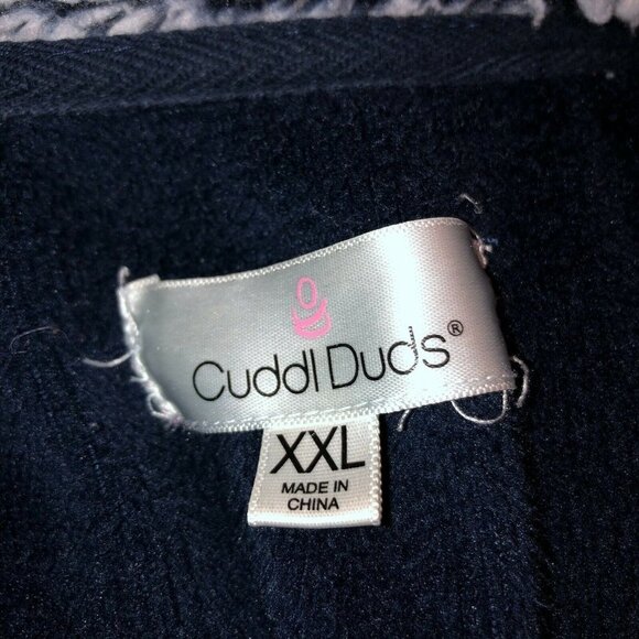 Cuddl Duds XXL Blue Zipper Front Sherpa Jacket - Picture 6 of 7